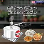 Hawkins Classic Aluminium Pressure Cooker Stovetop Pressure Cooker 1.5 ltr