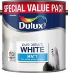 Dulux  Matt Pure Brilliant White Paint 7L