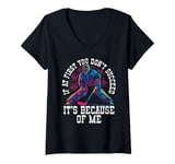 Womens If At First You Don’t Succeed It’s Because Of Me Ice Hockey V-Neck T-Shirt