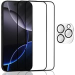 2-Pack Iphone 16 Pro Max 5G Skärmskydd & 1-Pack linsskydd - Härdat Glas 9H - Super kvalitet 3D