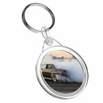 1 x Race Car Drifting on Track - Keyring IR02 Mum Dad Kids Birthday Gift #3593