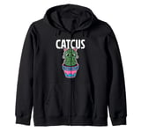 Catcus Cat Cus Cactus Cute Cats Lover Zip Hoodie