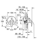 Grohe Eurosmart 33 305 002 Mitigeur pour baignoire/douche