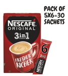 Nescafe Original 3 in 1 ,17g  6 count (pack of 5)