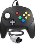 Manette De Jeu Avec Manette De Jeu Filaire N64 Compatible Avec La Console N64 (Noir)