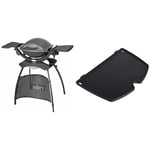 WEBER Barbecue électrique Weber Q 1400 Stand Electric Grill & 6558 Griddle for Q1000 Series Grill