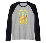 Summerween I'm Just Here For The Boos Funny Zombie Cocktail Raglan Baseball Tee