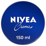 NIVEA Crème visage, corps & mains (1 x 150 ml), crème hydratante à la texture onctueuse enrichie en Eucerit, soin hydratant multiusage pour toute la famille
