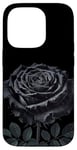 Coque pour iPhone 14 Pro Rose noire gothique pour fille - Pour la Saint-Valentin, Halloween