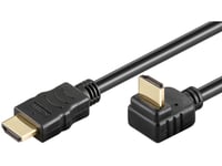 Goobay High Speed Hdmi™-Kabel Med Ethernet, 0,5 M, Svart - Hdmi™ Hann (Type A) > Hdmi™ Hann (Type A) 270° (44907)