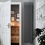 Terma Electric Radiator, Steel, Modern Grey, 1800h x 370w (mm) [0.8kw]