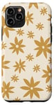 Coque pour iPhone 11 Pro Beige Tan Neutre Motif floral moderne