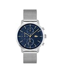 Lacoste Analogue Multifunction Quartz Watch for Men with Silver Stainless Steel Bracelet - 2011256