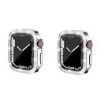 2-Pack-deksel med skjermbeskytter for Apple Watch iWatch 3 sølv 41 mm