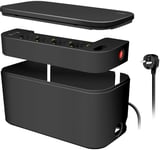 LogiLink Cable Box with Power Strip - Svart