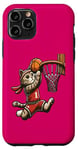 Coque pour iPhone 11 Pro Belle idée cadeau design drôle chat qui fait du basketball