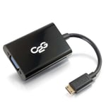 C2G HDMI Mini to VGA and Audio Adapter Converter Dongle - videokonverter - svart