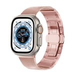 Strap-it Bracelet acier milanais - compatible pour Apple Watch Ultra (or rose) - Apple Watch Ultra - 49mm