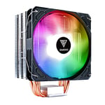 GAMDIAS BOREAS E1-410 Ventirad RGB, Ventilateurs de Processeur, contact tactile direct, 4 tuyaux de chaleur en cuivre, double ARGB, éclairage ARGB entièrement personnalisable, blanc