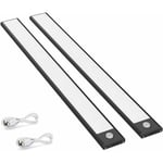 Eclairage d'appoint, éclairage à piles , Lot de 2 lampes d'armoire à détecteur de mouvement à led, 150LM, lampes de cuisine avec batterie