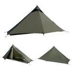 TENPLAY Ultralight Tent,1 Person,Backpacking Camping Tent,Trekking Pole Tent,4-Season,Lightweight,Nylon,Waterproof 5000mm,Compact,Easy Setup,Portable,Shelter for Camping,Hiking,Climbing.(Green).