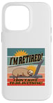 iPhone 14 Pro Max Sloth treadmill relaxed eyes closed humorous retirement lazy Case