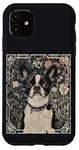 iPhone 11 Boston Terrier William Morris style Case