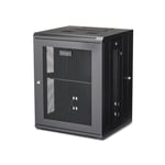 StarTech 15U 19" Wall Mount Network Cabinet  16" Deep Hinged Locking IT Network Switch Depth Enclosure  Assembled Vented Computer Equipment Data Rack