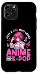 iPhone 11 Pro Just a Girl Who Loves Anime and K-Pop Anime Merch Japanese Case