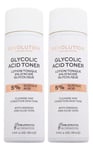 Revolution GLYCOLIC ACID TONIC 2.5% cleanse and condition skin tone 200ml 2 PACK