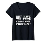 Womens Protein Funny Weight Loss Gym Workout Weight Lifting Men V-Neck T-Shirt