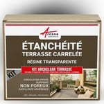 étanchéité transparente terrasse carrelée résine produit translucide carrelage balcon Transparent - Finition Mate 10m², circulation privée, support non poreux