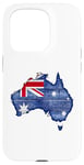 iPhone 15 Pro Australia Down Under Wooden Australian Flag Map Gift Case