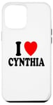 Coque pour iPhone 12 Pro Max I Heart (Love) Cynthia Cute Matching Couple Conjoint Marié