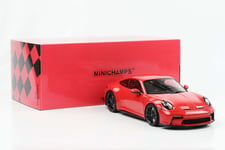 1:18 Porsche 911 992 GT3 Touring Rouge Schwarzen Jantes 2022 Minichamps Résine