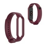 Xiaomi Mi Smart Band 6 / 5 glossy silicone watch band - Wine Red Röd