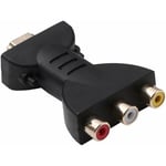 Linghhang - Adaptateur hdmi vers 3RCA, adaptateur rouge jaune blanc câble vidéo hdmi vers av, convertisseur Audio rouge blanc jaune Portable - black