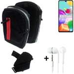 Shoulder bag / holster + earphones for Samsung Galaxy A41 Belt Pouch Case