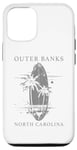 Coque pour iPhone 12/12 Pro Outer Banks North Carolina Surf Planche de surf vintage