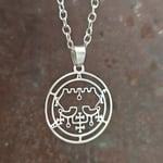 Belial Pendant Necklace Steel Sigil of Goetia Demon King of Hell Key of Solomon