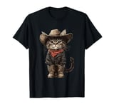 Black Cat in Cowboy Boots T-Shirt