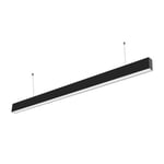 V-Tac 40W LED hängande takarmatur - 120cm, 230V, inkl. ljuskälla, UGR 19, justerbar kulör - Dimbar : Inte dimbar, Färg på chassi : Svart, Kulör : 3-i-1