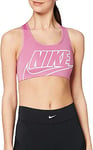 Nike T-Shirt Sports Bra - Magic Flamingo/(White), Small