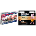 BANDAIDI803004ArtinSlotSet|4.3m2PlayerTrackwith2MuscleSpeedAdultsandKidsElectricCarToysMakeRemoteControlGifts,SpeedyLoopRacing + Duracell Optimum AA Batteries (8 pack) - Alkaline Batteries 1.5V - Up T