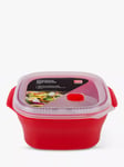 good2heat PLUS Microwave Lidded Multi-Steamer, 2.6L, Red/Clear