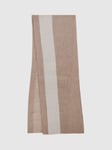 Reiss Beatrix Colour Block Linen Blend Scarf