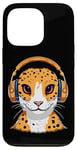 iPhone 13 Pro Leopard Gecko with Headphones Music Funny Case