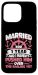 iPhone 15 Pro Max 1st Wedding Anniversary Cruise Ship Married 1 Year Women Case