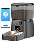 oneisall 3.5L Distributeur Croquettes Chat Automatique, WiFi Intelligent Mangeoire Automatique pour Chats, Contrôle APP, 1-10 Repas par Jour, Distributeur de Nourriture