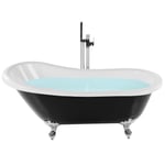 Baignoire Vintage Acrylique 1700 x 760 mm Autoportante avec Pieds Noire Cayman